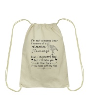 mama flamingo Drawstring Bag tile