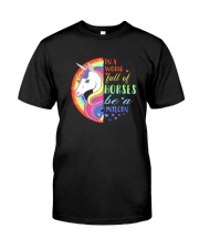 Unicorn in a world Classic T-Shirt front