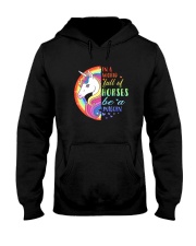 Unicorn in a world Hooded Sweatshirt thumbnail