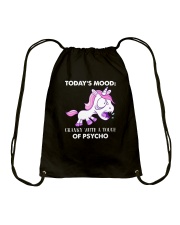 Unicorn of psycho Drawstring Bag thumbnail