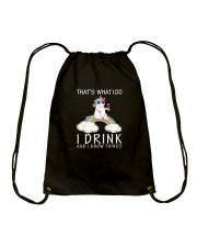 Unicorn i drink Drawstring Bag thumbnail