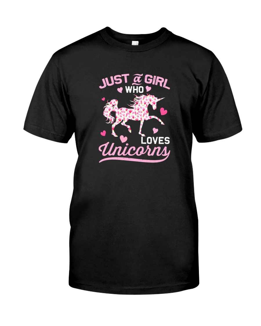 Unicorn just a girl who loves Classic T-Shirt