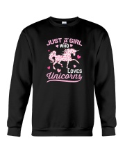Unicorn just a girl who loves Crewneck Sweatshirt thumbnail