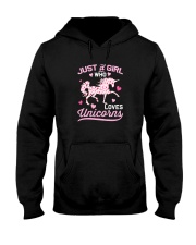 Unicorn just a girl who loves Hooded Sweatshirt thumbnail