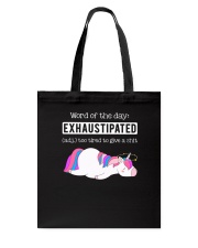 Unicorn exhaustipated Tote Bag thumbnail