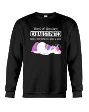 Unicorn exhaustipated Crewneck Sweatshirt thumbnail