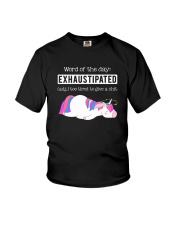Unicorn exhaustipated Youth T-Shirt thumbnail