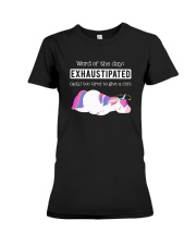 Unicorn exhaustipated Premium Fit Ladies Tee thumbnail