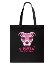 Cancer dog paw Tote Bag tile