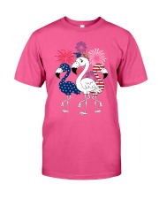Flamingos 4july Classic T-Shirt front