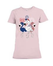 Flamingos 4july Premium Fit Ladies Tee tile
