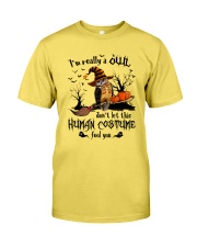 Owl human costume Premium Fit Mens Tee thumbnail