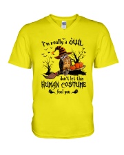 Owl human costume V-Neck T-Shirt thumbnail