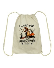 Owl human costume Drawstring Bag thumbnail