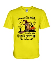 Owl human costume V-Neck T-Shirt thumbnail
