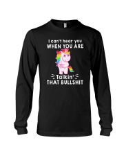 Unicorn talkin that bullshit Long Sleeve Tee tile