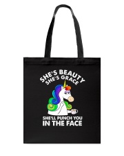 Unicorn in the face Tote Bag thumbnail