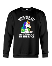 Unicorn in the face Crewneck Sweatshirt thumbnail