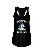 Unicorn in the face Ladies Flowy Tank thumbnail