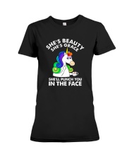 Unicorn in the face Premium Fit Ladies Tee thumbnail