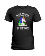 Unicorn in the face Ladies T-Shirt thumbnail