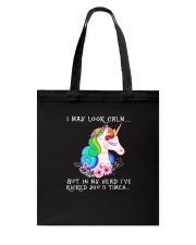 Unicorn 3 times Tote Bag thumbnail