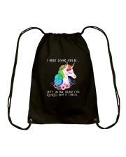 Unicorn 3 times Drawstring Bag thumbnail