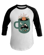 Coffee Hiking Baseball Tee tile