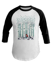 Beautiful Fox Forest Baseball Tee tile