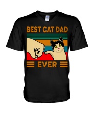 Best Cat Dad Ever V-Neck T-Shirt tile
