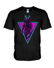 Samurai Purple V-Neck T-Shirt tile