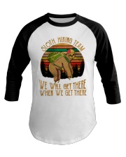 Sloth Hiking Team Baseball Tee tile