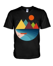 Silent Beach V-Neck T-Shirt tile
