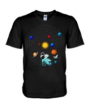 Space Travel V-Neck T-Shirt tile