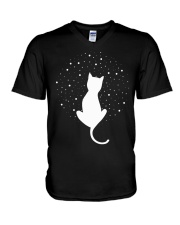Cat Stars V-Neck T-Shirt tile