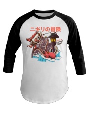 Sushi Fight Octopus Baseball Tee tile