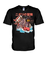 Sushi Fight Octopus V-Neck T-Shirt tile