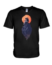 Astronaut Mountain V-Neck T-Shirt tile