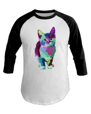 Cat Colors Baseball Tee tile