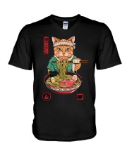 Ramen Cat V-Neck T-Shirt tile