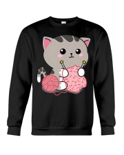 Cute Cat Knitting Crewneck Sweatshirt tile