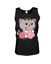 Cute Cat Knitting Unisex Tank tile
