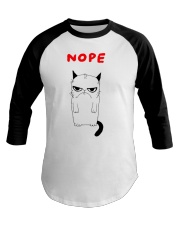 Cat Nope Baseball Tee tile