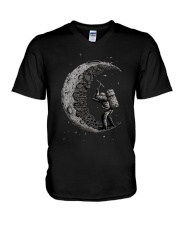 Astronaut Moon V-Neck T-Shirt tile