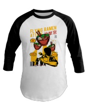 Flying Ramen Attack Baseball Tee tile