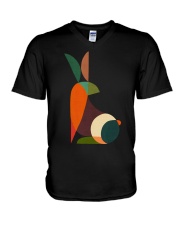 Geometric Bunny V-Neck T-Shirt tile