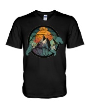 Bear Sunset V-Neck T-Shirt tile