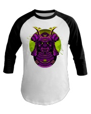 Samurai Mask Purple Baseball Tee tile
