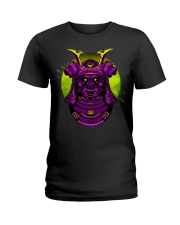 Samurai Mask Purple Ladies T-Shirt tile