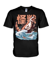 Sushizilla V-Neck T-Shirt tile